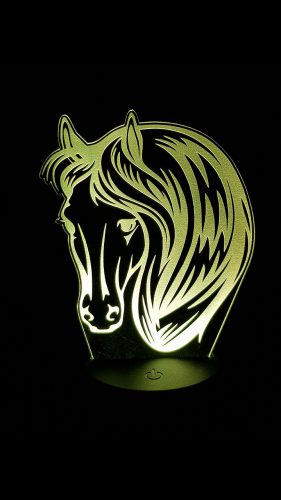 LED Lampe Pferdekopf (Acryl)